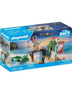 Playmobil - Pirates: Starter Pack Pirata con caimán
