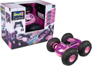 Vehiculo Stunt Car Flip Racer Rosa RC