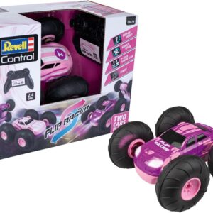 Vehiculo Stunt Car Flip Racer Rosa RC