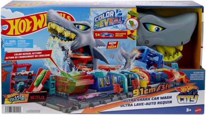 Hot Wheels® Túnel De Lavado Del Supertiburón, Conjunto De Juego - Imagen 4