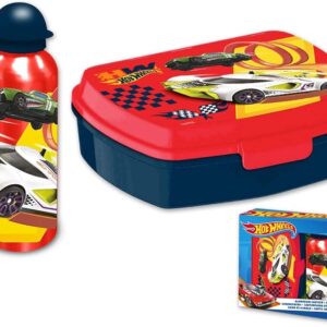 Cantimplora 500 ml + sandwichera hot wheels