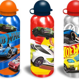 Botella aluminio hotwheels 500ml