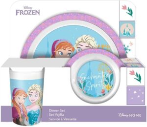 SET PLATO BOWL Y VASO FROZEN