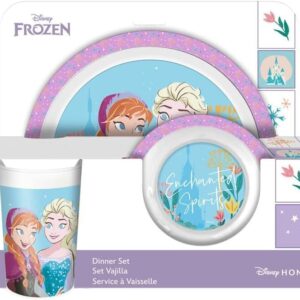 SET PLATO BOWL Y VASO FROZEN