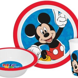 Set Plato Bowl Y Vaso Mickey