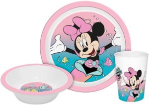 SET PLATO BOWL Y VASO MINNIE