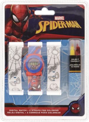 RELOJ DIGITAL CORREA PARA PINTAR SPIDERMAN