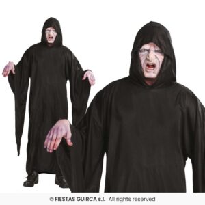 TUNICA NEGRA MUERTE CON CAPUCHA