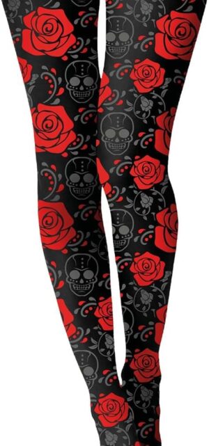 MEDIAS PANTYS CATRINA NEGRAS Y ROJAS ADULTO.