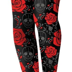 MEDIAS PANTYS CATRINA NEGRAS Y ROJAS ADULTO.