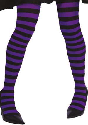 PANTYS RAYAS LILA Y NEGRAS ADULTO