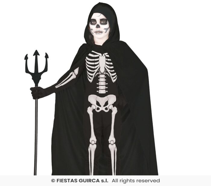 CAPA NEGRA TERCIPELO CAPUCHA 100 CMS. - Imagen 3