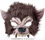 MEDIA MASCARA HOMBRE LOBO CON PELO, LATEX - Imagen 2