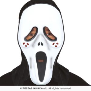 MASCARA ASESINO DEL CUCHILLO CON CAPUCHA PVC