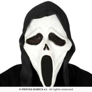 MASCARA ASESINO CON CAPUCHA VINILO