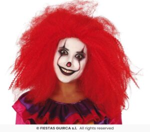 PELUCA PAYASO ROJA EN CAJA