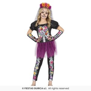 DISFRAZ ESQUELETO FLOWER 3-4 Años