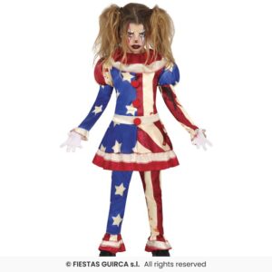 DISFRAZ PAYASA PATRIOTA 10-12 Años