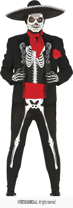 DISFRAZ MEXICANO ESQUELETO MARIACHI (L)