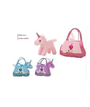 Bolsito unicornio bi 26cm 2 col. surt.