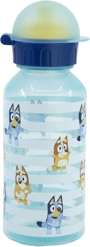 Botella de agua reutilizable infantil de plástico con tapa y capacidad de 370 ml de Bluey