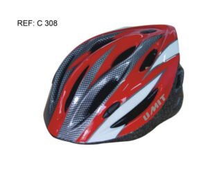 Casco tricolor bicicleta t.54-58