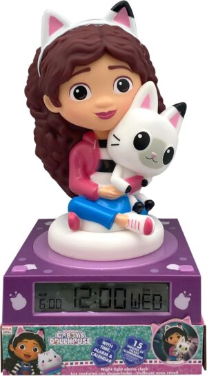 Lampara 3D Con Despertador Y Fecha Gabby´S