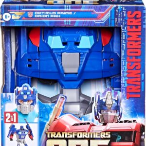 Transformers One 2 en 1 Máscara y Figura de Acción Optimus Prime Orion Pax