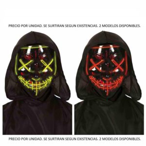 MASCARA NEGRA CON LUZ SURTIDAS PVC