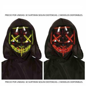 MASCARA NEGRA CON LUZ SURTIDAS PVC