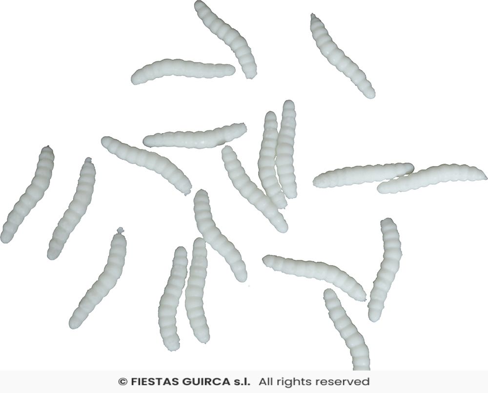 BLISTER 20 GUSANOS ELASTICOS 4 CMS - Imagen 2