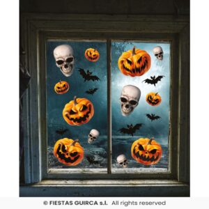 3 HOJAS DE ELECTROEST.VENTANA 40 CMS, CALABAZAS