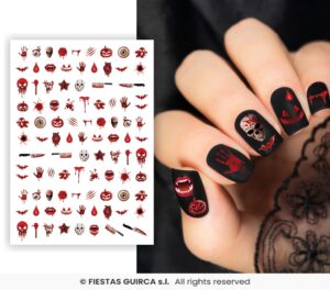sticker para uñas sangriento