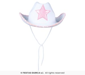 SOMBRERO VAQUERO BLANCO CON ESTRELLA