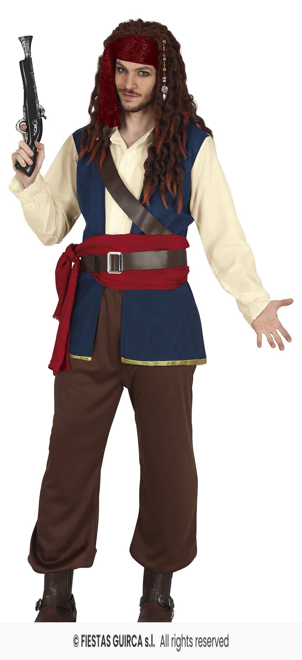 DISFRAZ PIRATA JACK AZUL 46-48 (S)