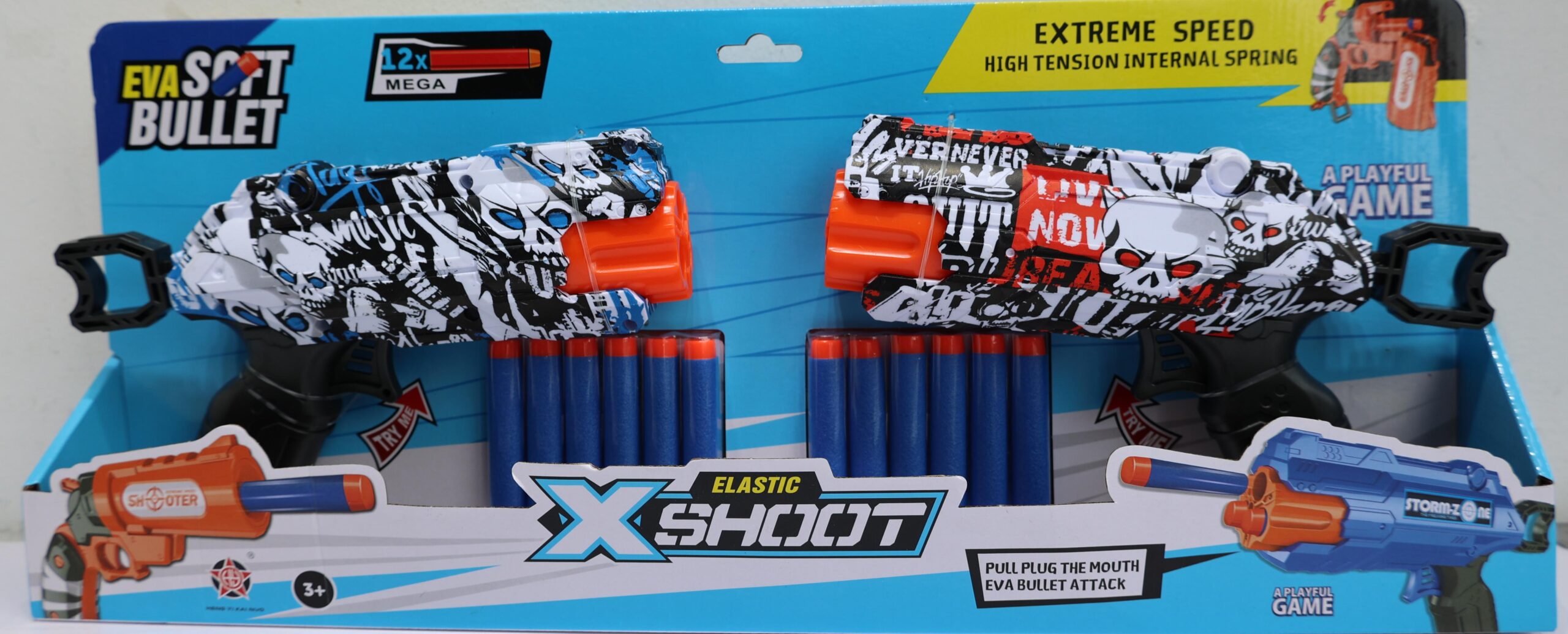 Pack 2 Pistolas Dardos Grafiti 12 Balas