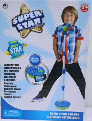 MICROFONO DE PIE AZUL