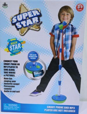 MICROFONO DE PIE AZUL