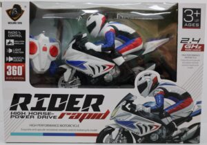 MOTO RC 360º LUZ Y SONIDO BLANCA