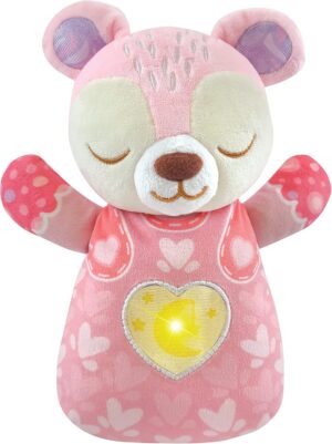 Peluche de cuna Osito melodías rosa