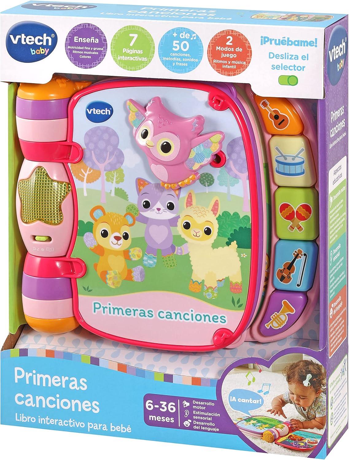 Primeras canciones rosa Libro interactivo para bebés - Imagen 4