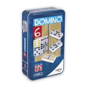 Domino doble 6 colores caja metal
