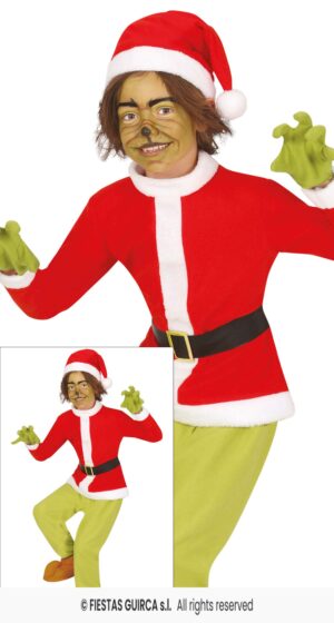 DISFRAZ CHRISTMAS HATER GRINCH 5-6 AÑOS
