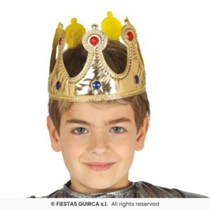 CORONA REY TELA ORO INFANTIL