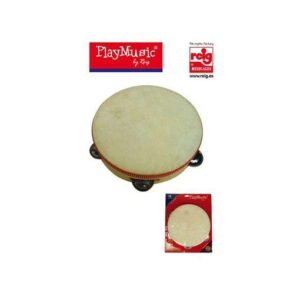 Pandereta De Madera Con 5 Platillos, 20,5 Cm