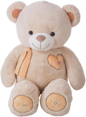 Peluche Oso valentin beig  115 cm