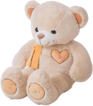 Peluche Oso valentin beig    55 cm
