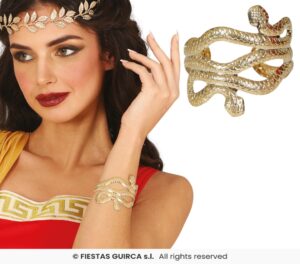 BRAZALETE SERPIENTE METALICO, ADULTA