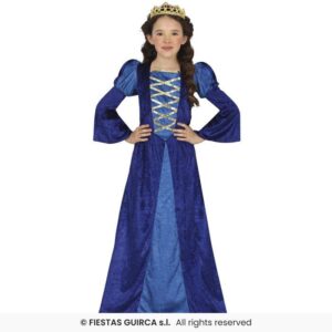 DISFRAZ DAMA MEDIEVAL AZUL 5-6 Años