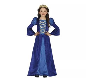 DISFRAZ MEDIEVAL DAMA AZUL 10-12 Años
